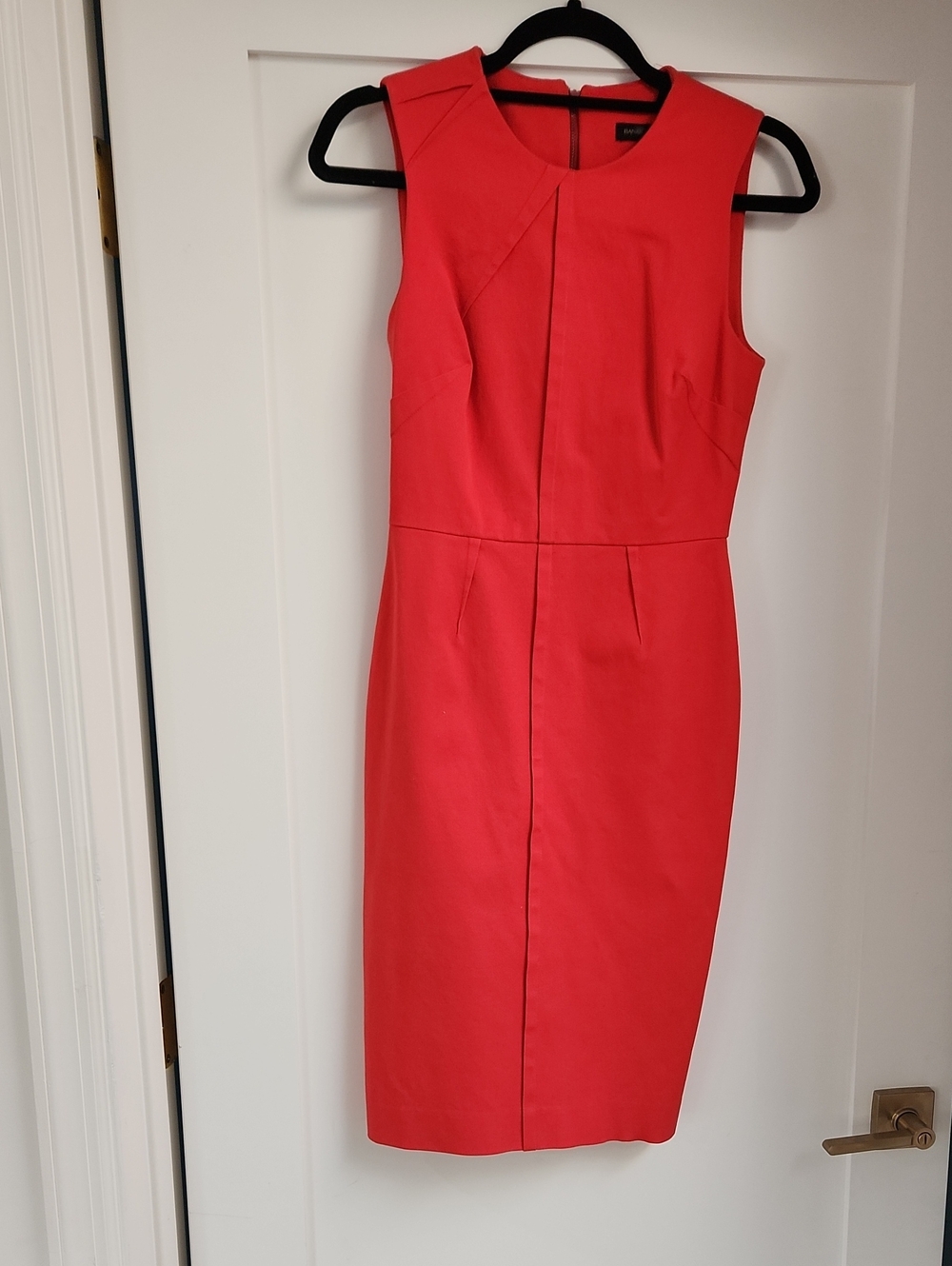 Banana Republic Coral Sheath Midi Dress